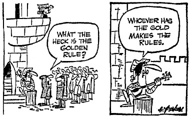funny comic strip about golden rule